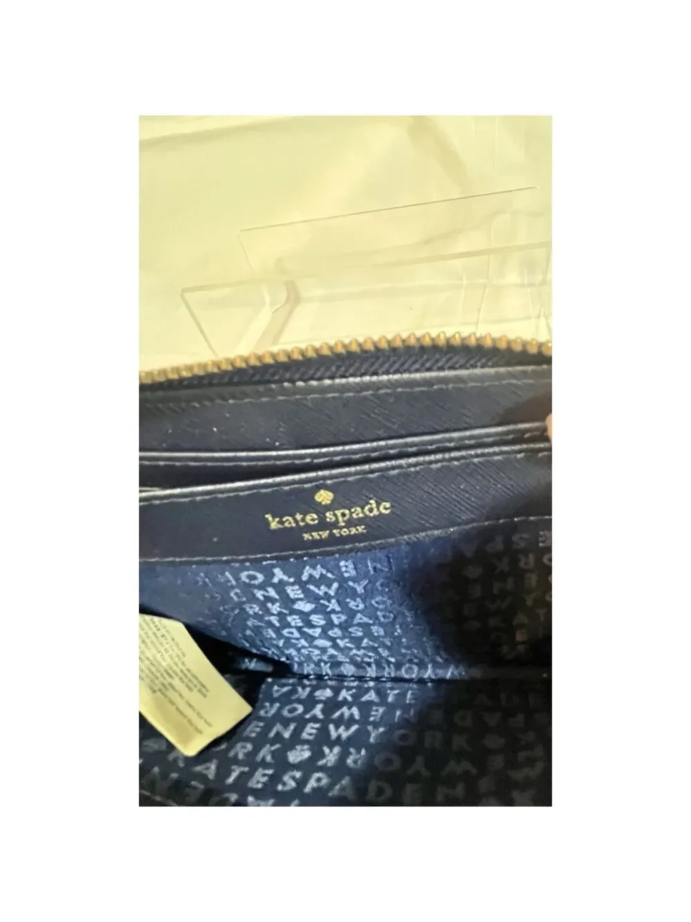 Kate Spade Laurel Way Neda Cruise Stripe Zip Around Accordion Wallet Clutch